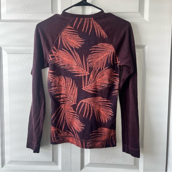 Smartwool Womens Merino 250 Top Size Small Purple Orange Long Sleeve - Picture 3 of 6